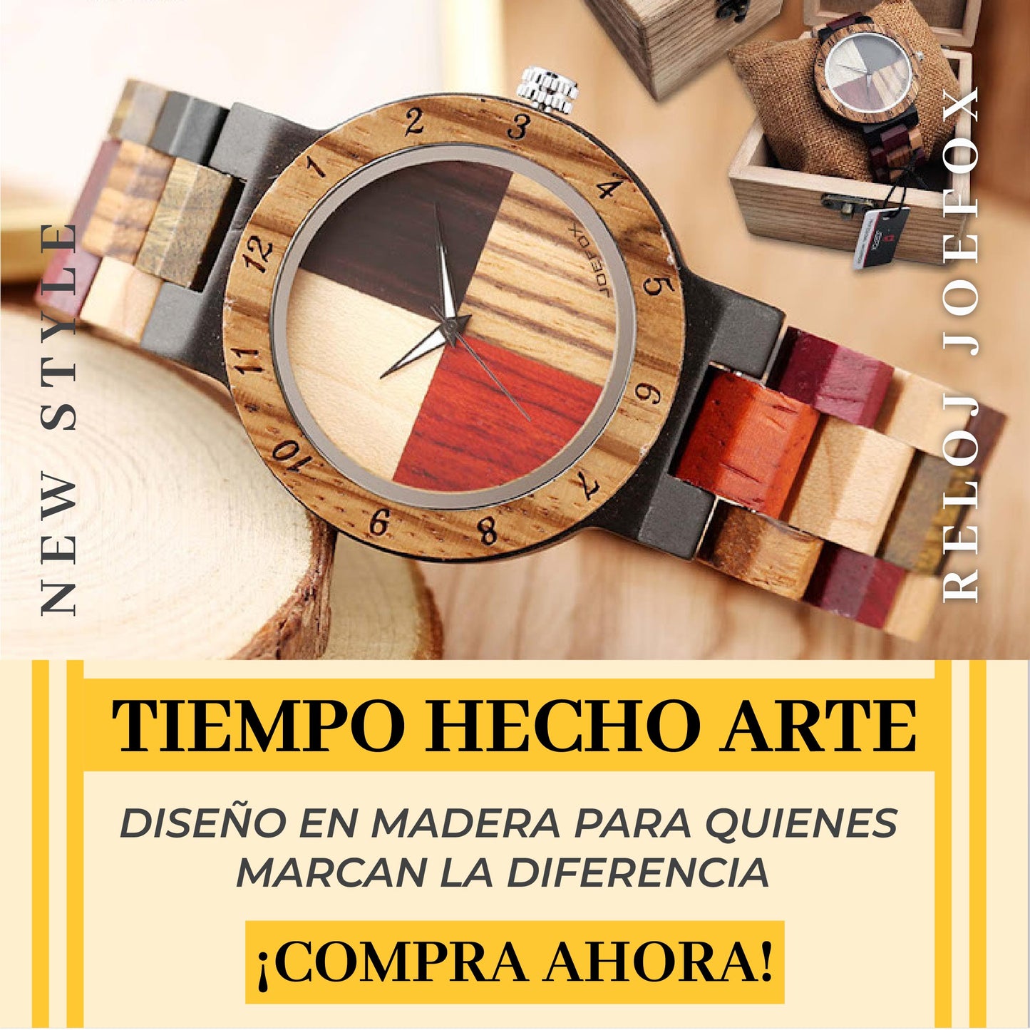 ELEGANCIA NATURAL EN CADA SEGUNDO ⏳- Reloj bambu
