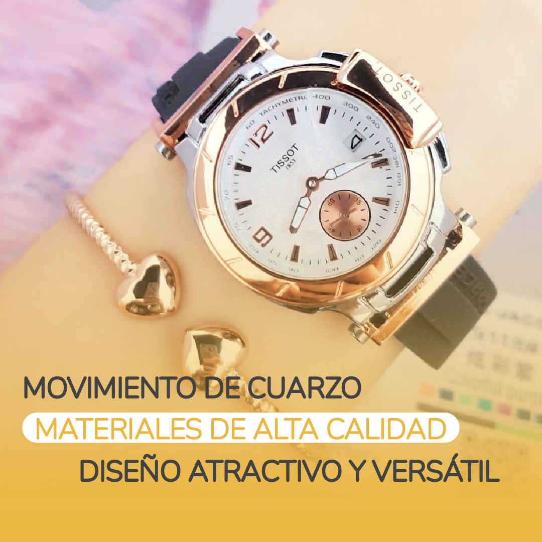 ✨ Set de Elegancia: Reloj Tissot + Pulsera Esclava en Oro Rosa ✨