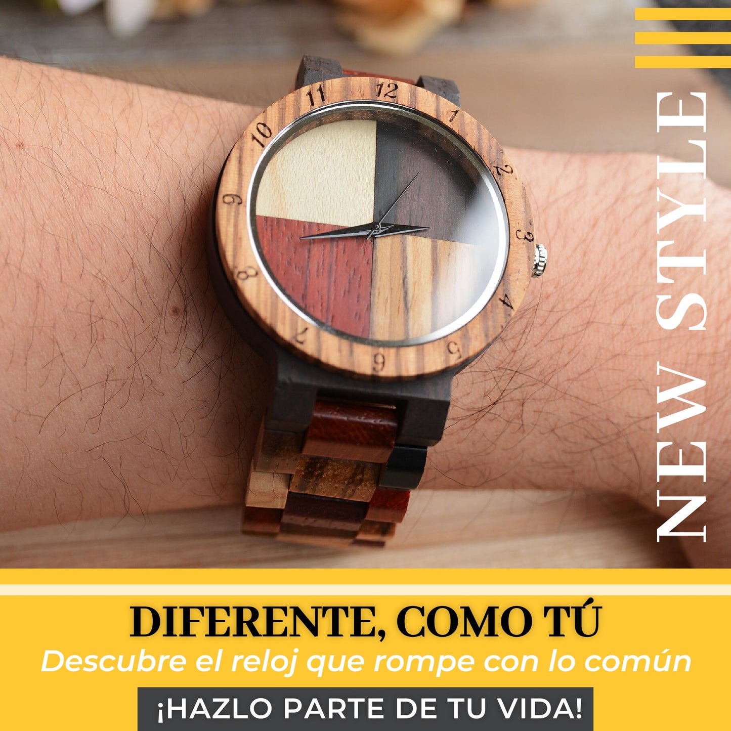 ELEGANCIA NATURAL EN CADA SEGUNDO ⏳- Reloj bambu