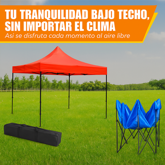 Carpa Toldo Plegable Premium 3x3 Impermeable
