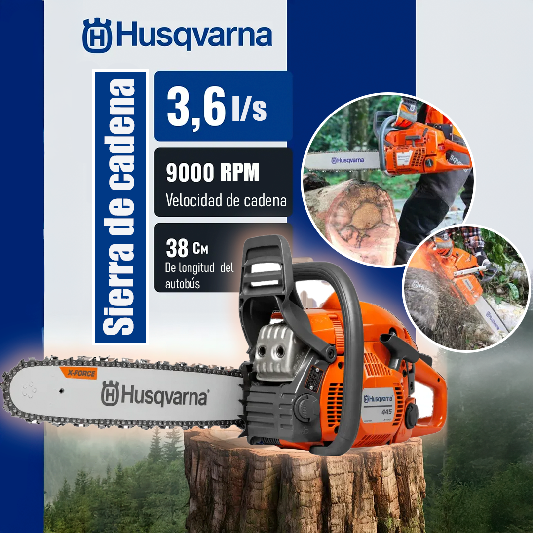 Motosierra Husqvarna 70 cm Motor 2 Tiempos