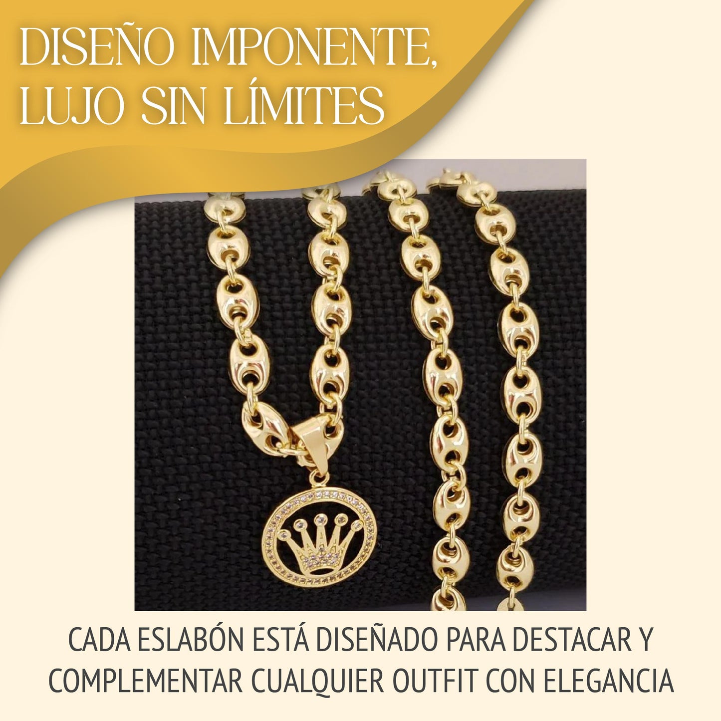 👑 Collar de Poder: Brillo y Estilo que Impone Presencia